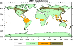 GFED vegetation map.
