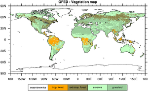 QFED vegetation map.